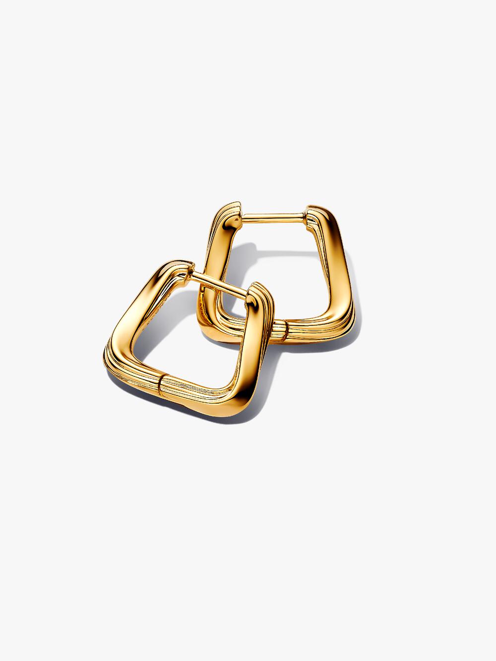 Twisted Triangle Small Hoop Earrings