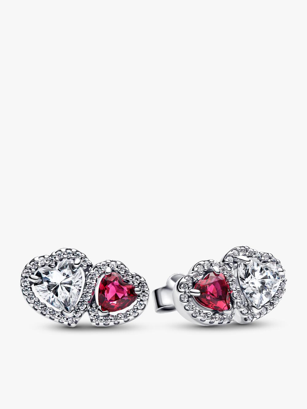 Sparkling Pear Halo Stud Earrings