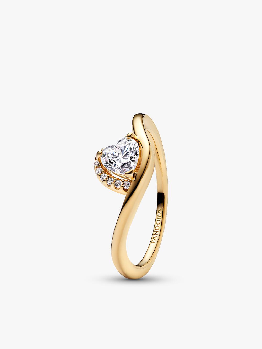 Engravable Heart Halo Ring