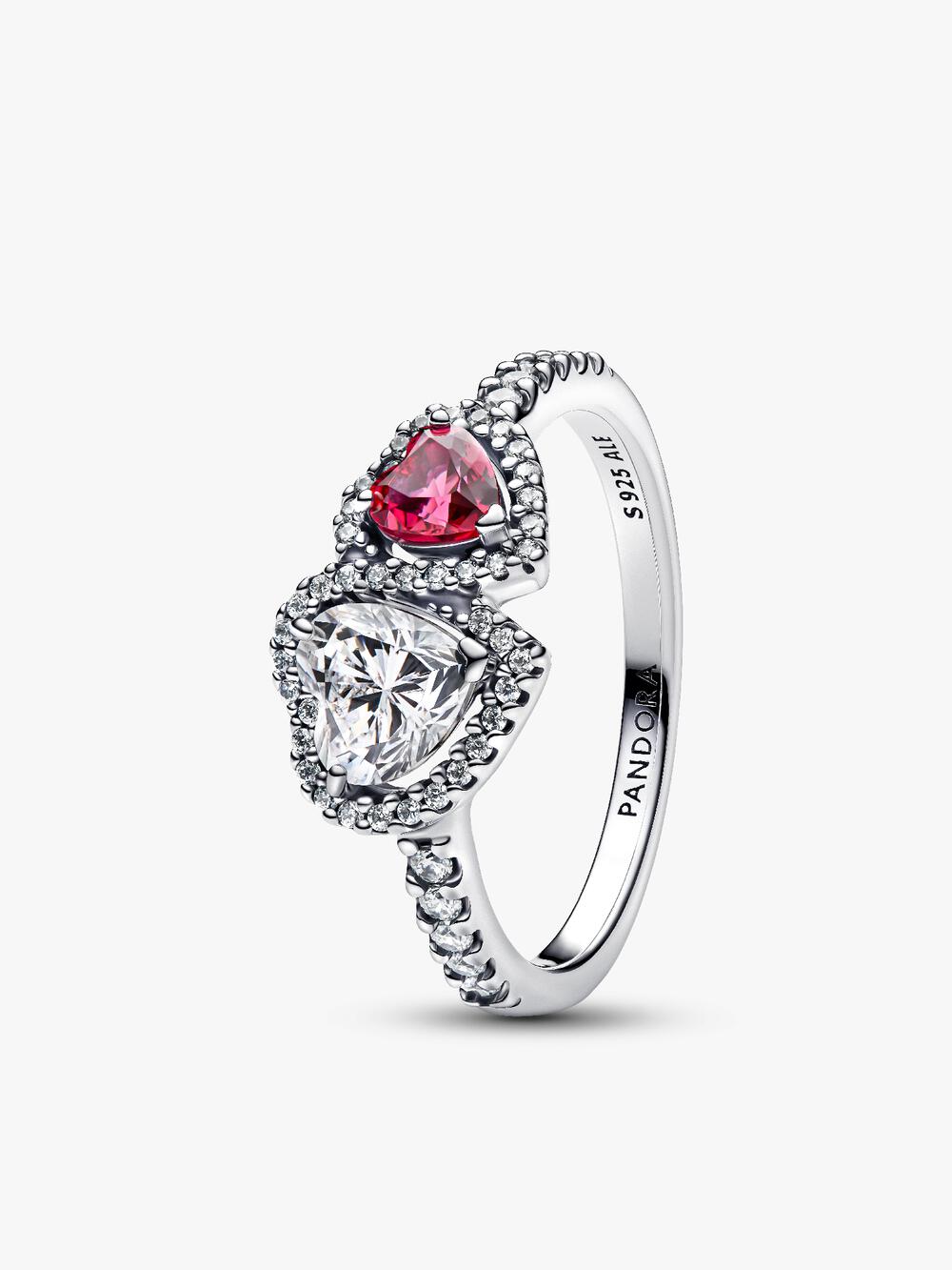 Double Heart Sparkling Ring