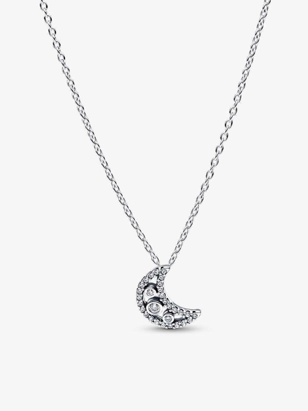 Sparkling Moon Stud Earrings