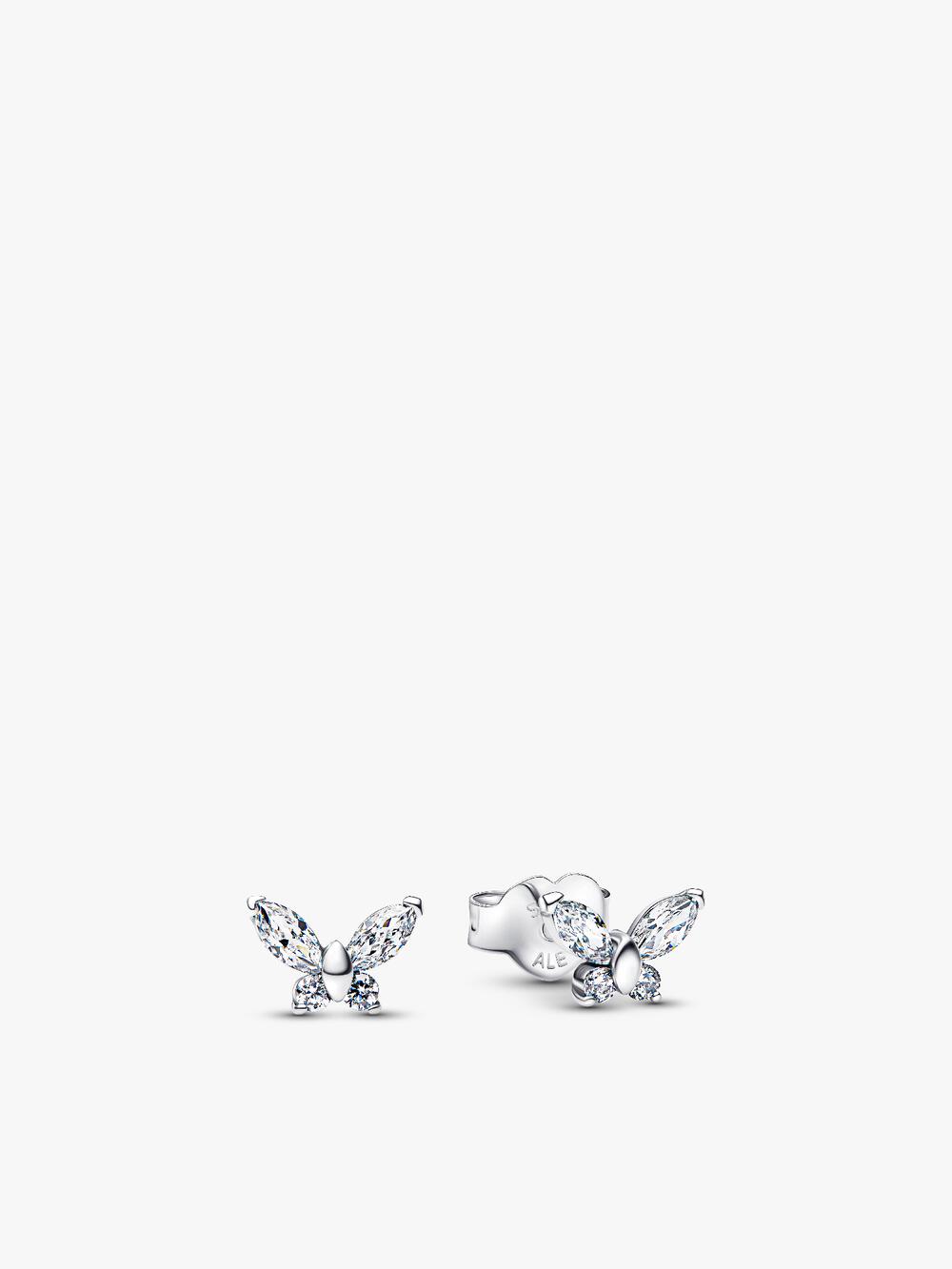 Sparkling Lucky Clover Stud Earrings