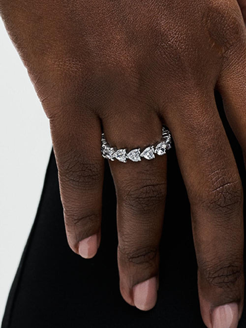 Band of Clear Hearts Ring