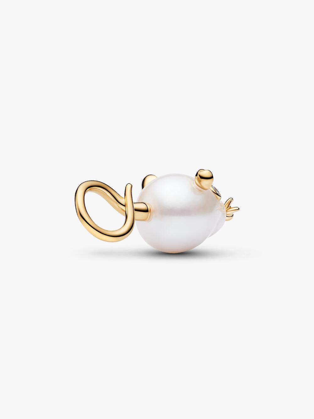 Treated Freshwater Cultured Baroque Pearl Mouse Dangle Charm