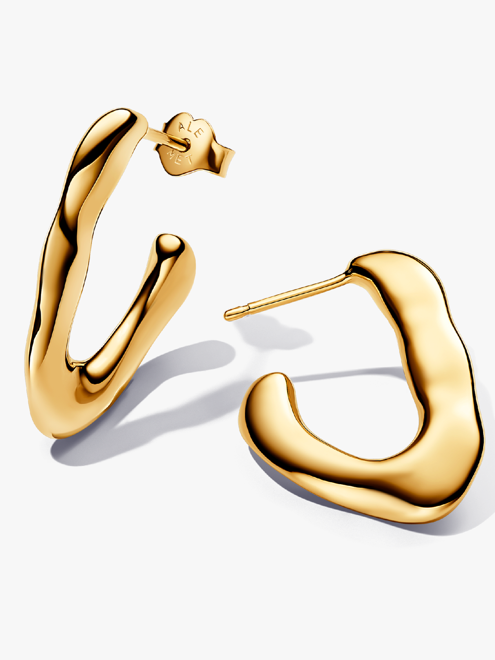 Organically V-shaped Open Hoop Earrings