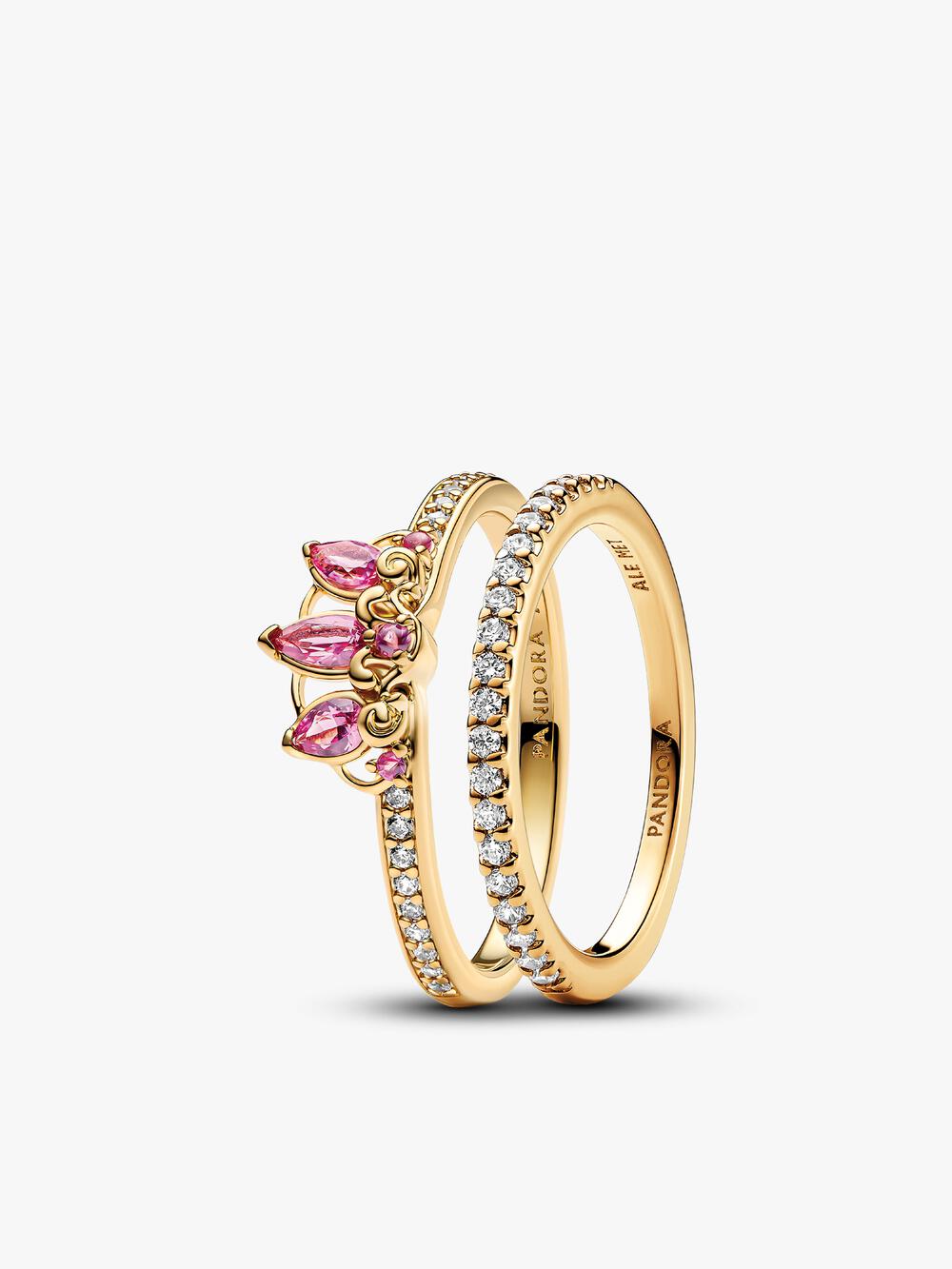 Clear Sparkling Crown Solitaire Ring