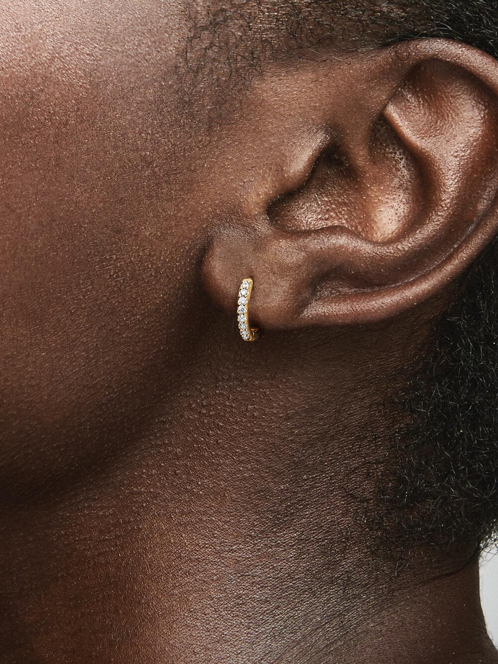 Sparkling Huggie Hoop Earrings