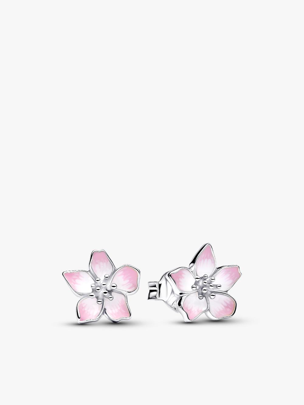 Sparkling Moon Stud Earrings
