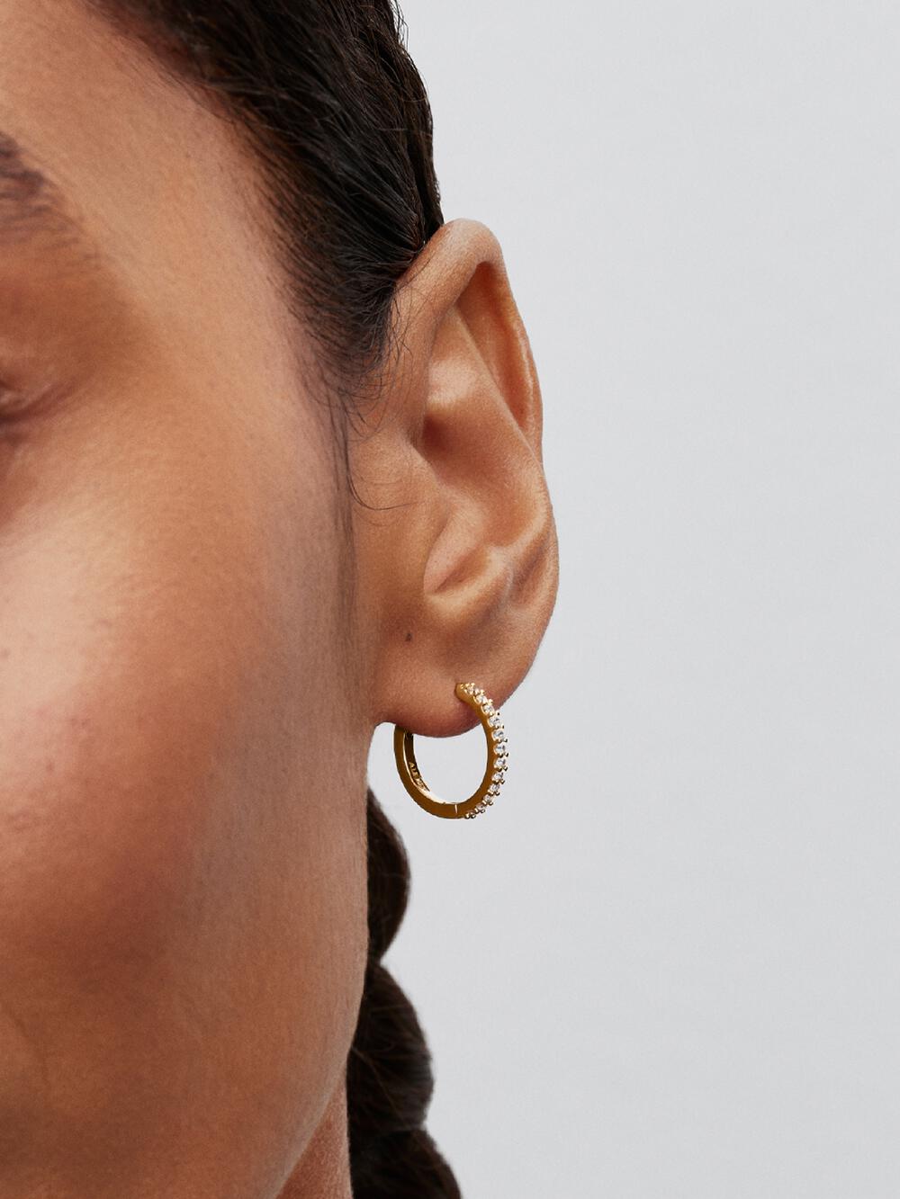Sparkling Mini Hoop Earrings