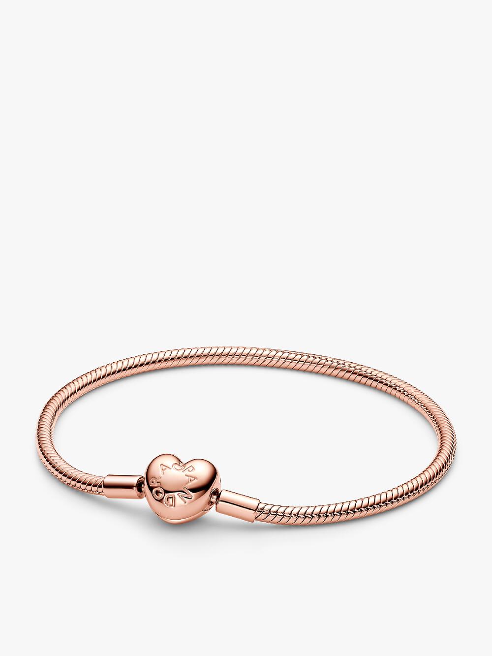 Pandora Moments Heart Clasp Snake Chain Bracelet
