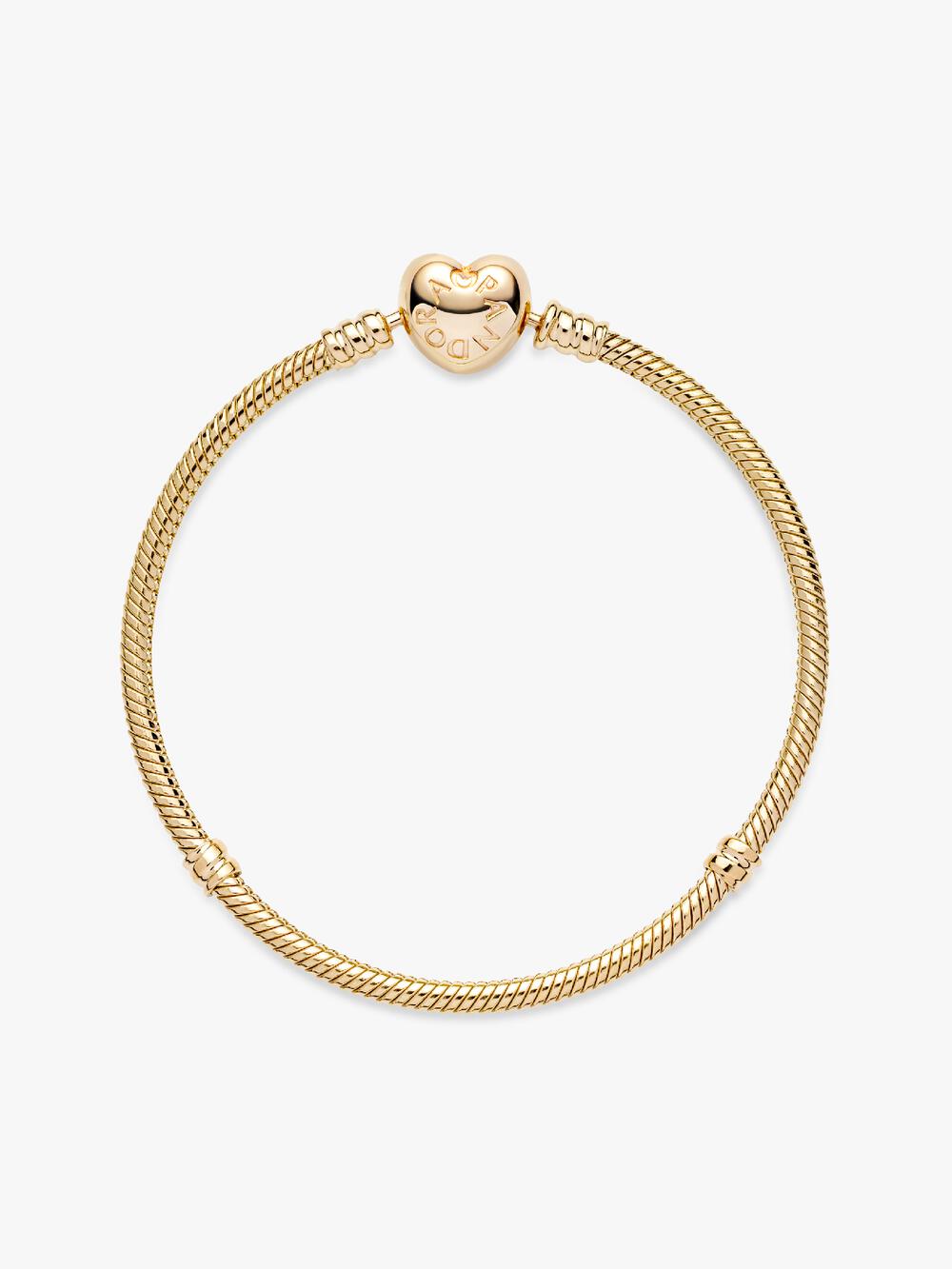 Pandora Moments Heart Clasp Snake Chain Bracelet