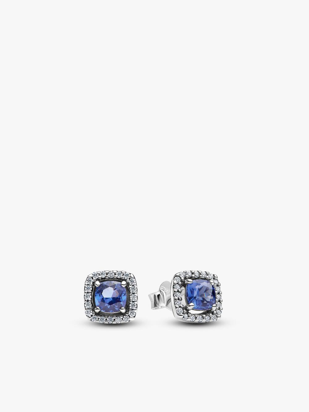 Square Halo Stud Earrings