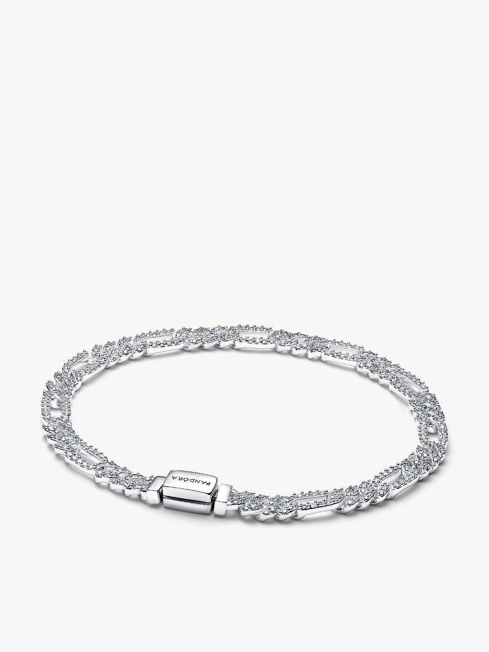 Two-tone Pavé Cuban Chain Bracelet