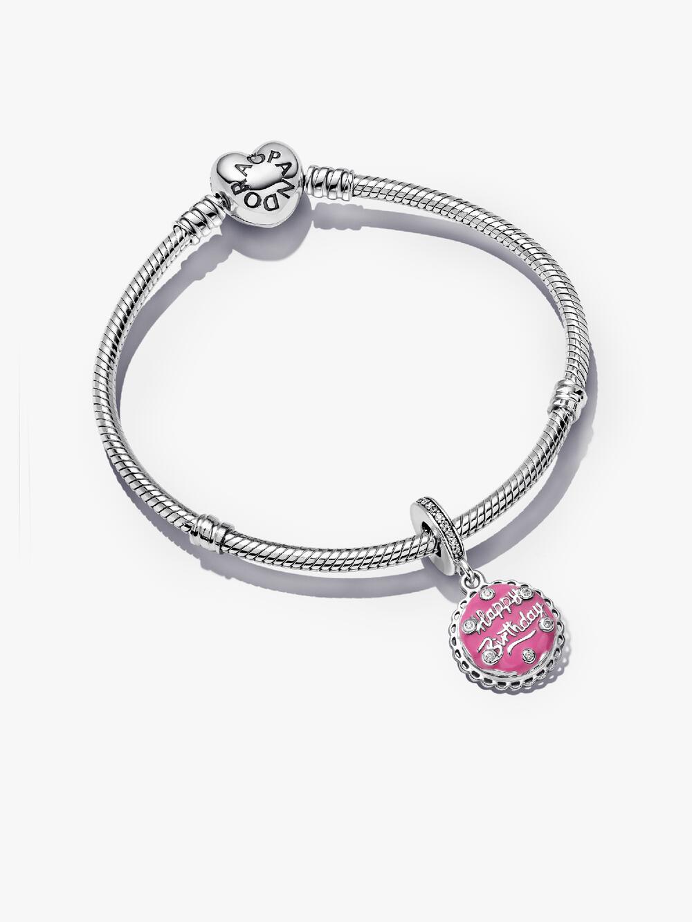 Engravable Heart Tag Dangle Charm Bracelet Set